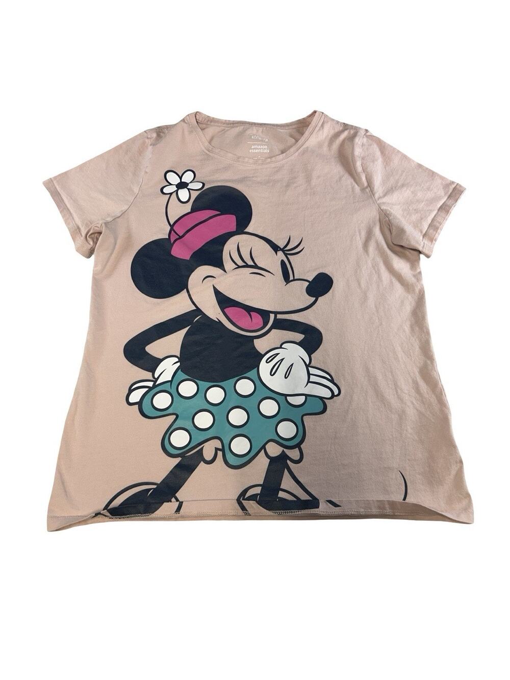Disney Minnie Mouse Women’s Medium Graphic T-Shirt Amazon Essentials Pink